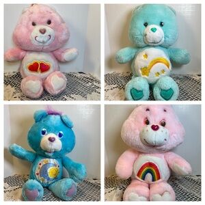 Vintage CARE BEAR Bundle of  Four Stuffed Plush